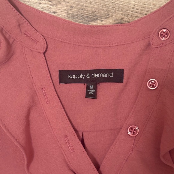 Sleeveless Ruffle Blouse - Mauve - Picture 3 of 4